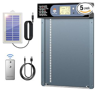 Porte automatique de poulailler connectée solaire